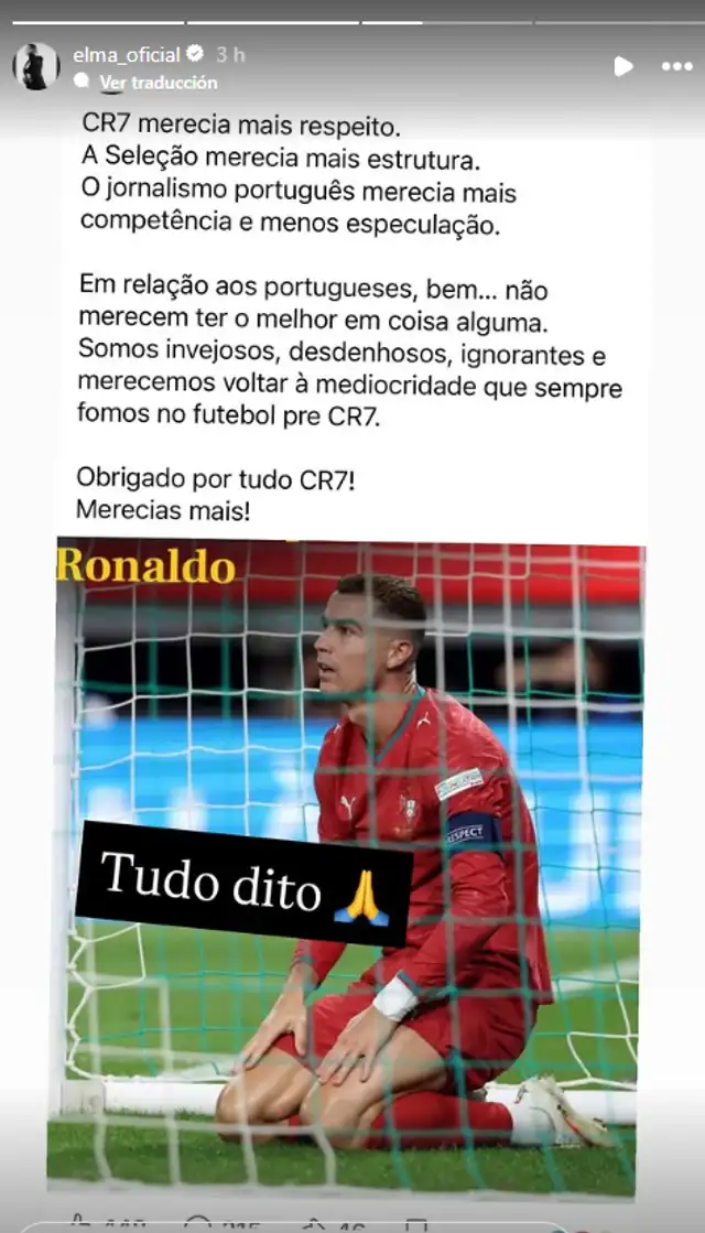 Hermana de Cristiano Ronaldo se pronunció sobre lo sucedido con su hermano