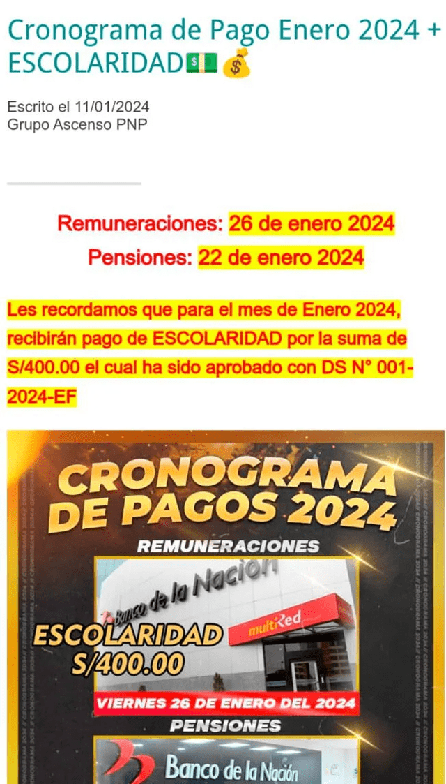 Bono Escolaridad
