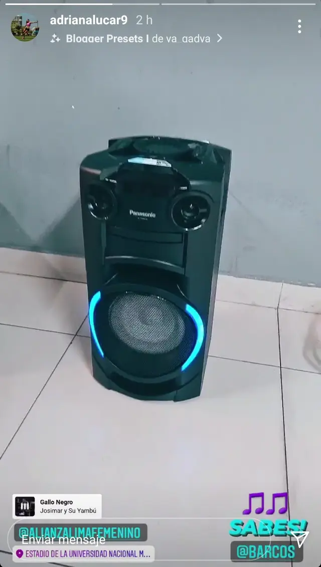 Equipo de sonido regalo por Hernán Barcos. | Foto: Instagram   