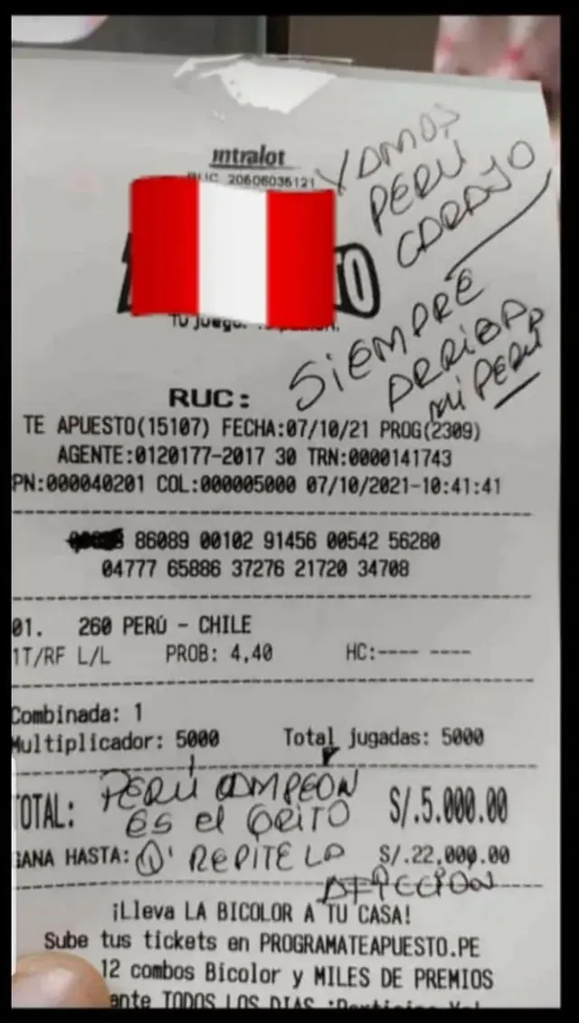 Perú vs Chile apuestas