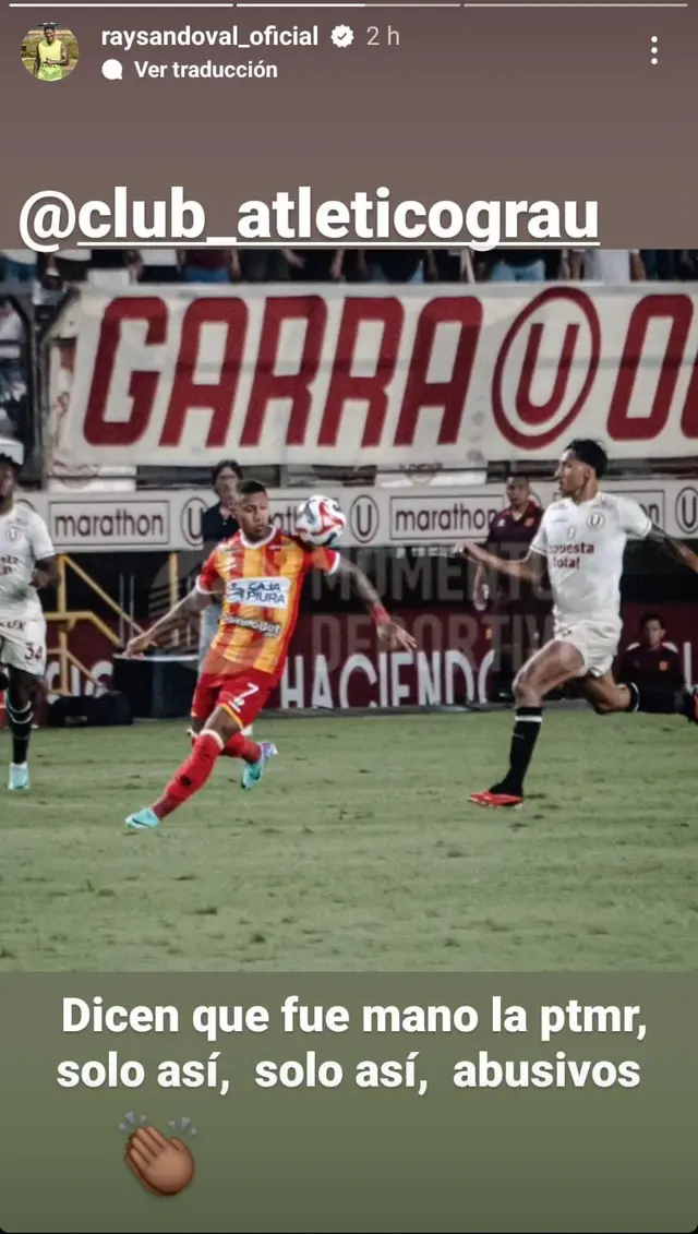 Ray Sandoval sobre gol anulado a Atlético Grau