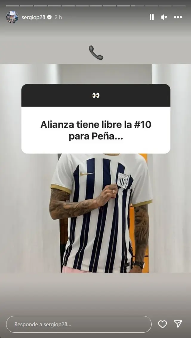 Mensaje de Sergio Peña a Alianza Lima