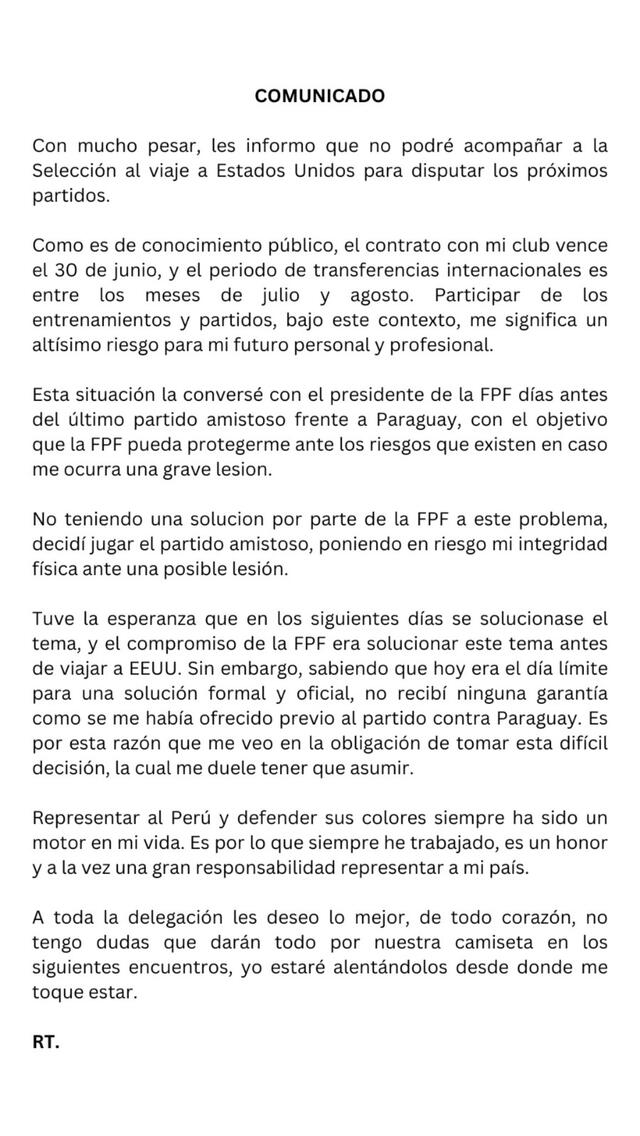 Renato Tapia, Selección Peruana