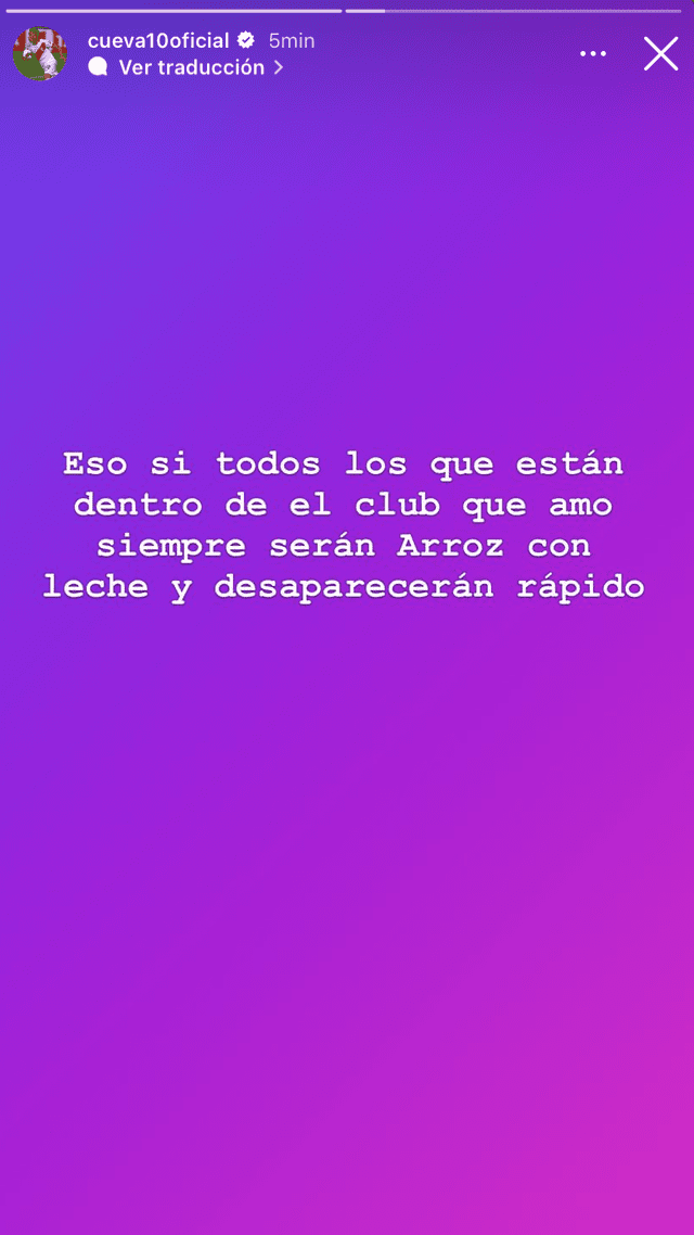 Mensaje de Christian Cueva   