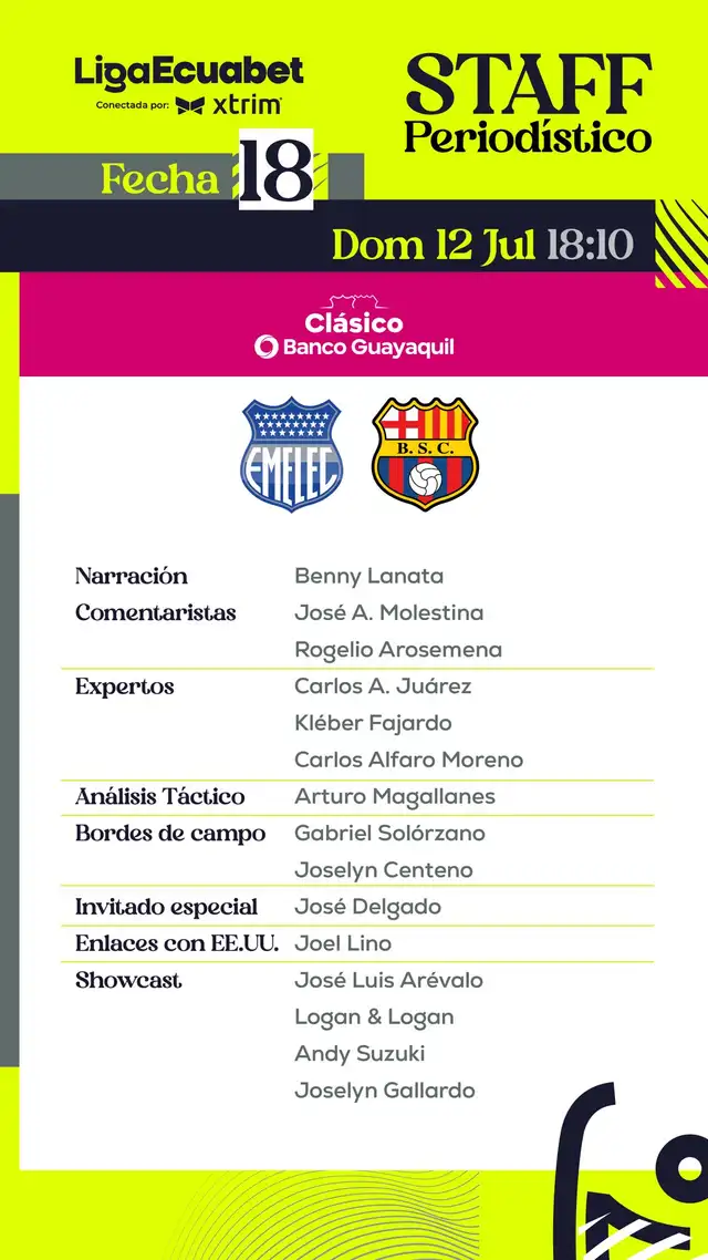 La LigaPro informó detalles de la transmisión del Emelec vs Barcelona