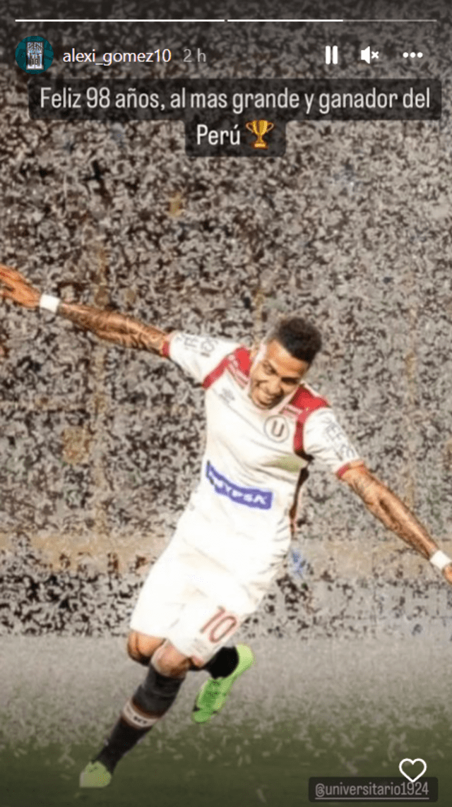 Alexi Gómez saluda a Universitario por su aniversario