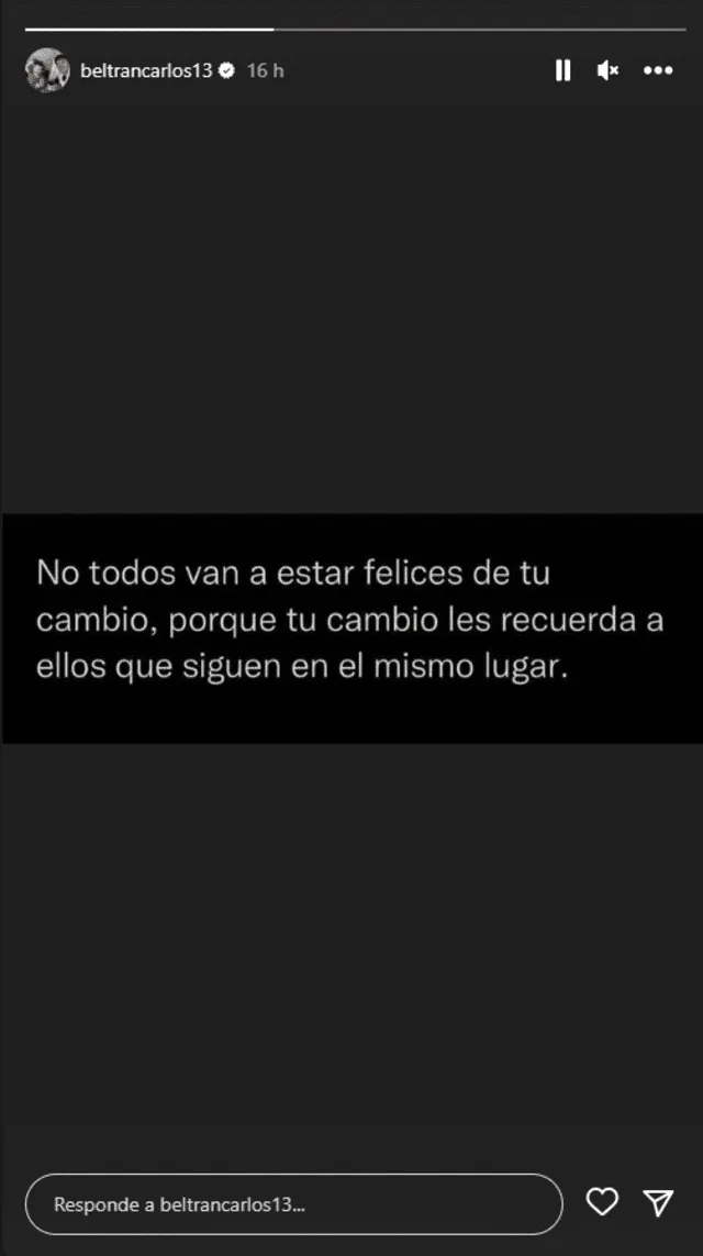 Publicación de Carlos Beltrán.