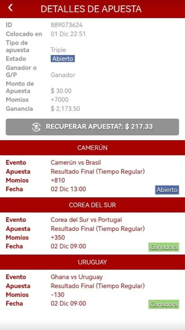Apuesta deportiva