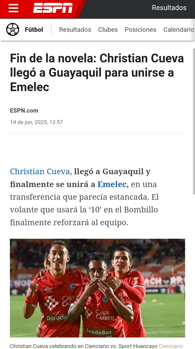 Christian cueva emelec