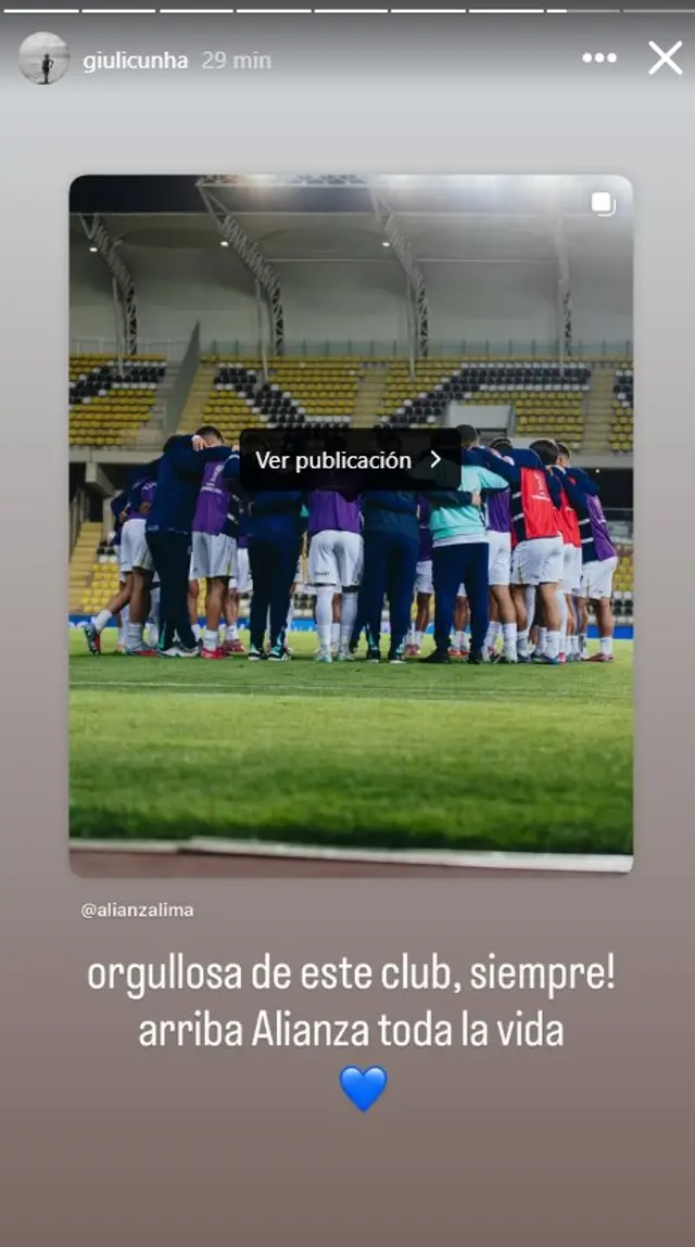  Publicación a favor de los jugadores de Alianza. 