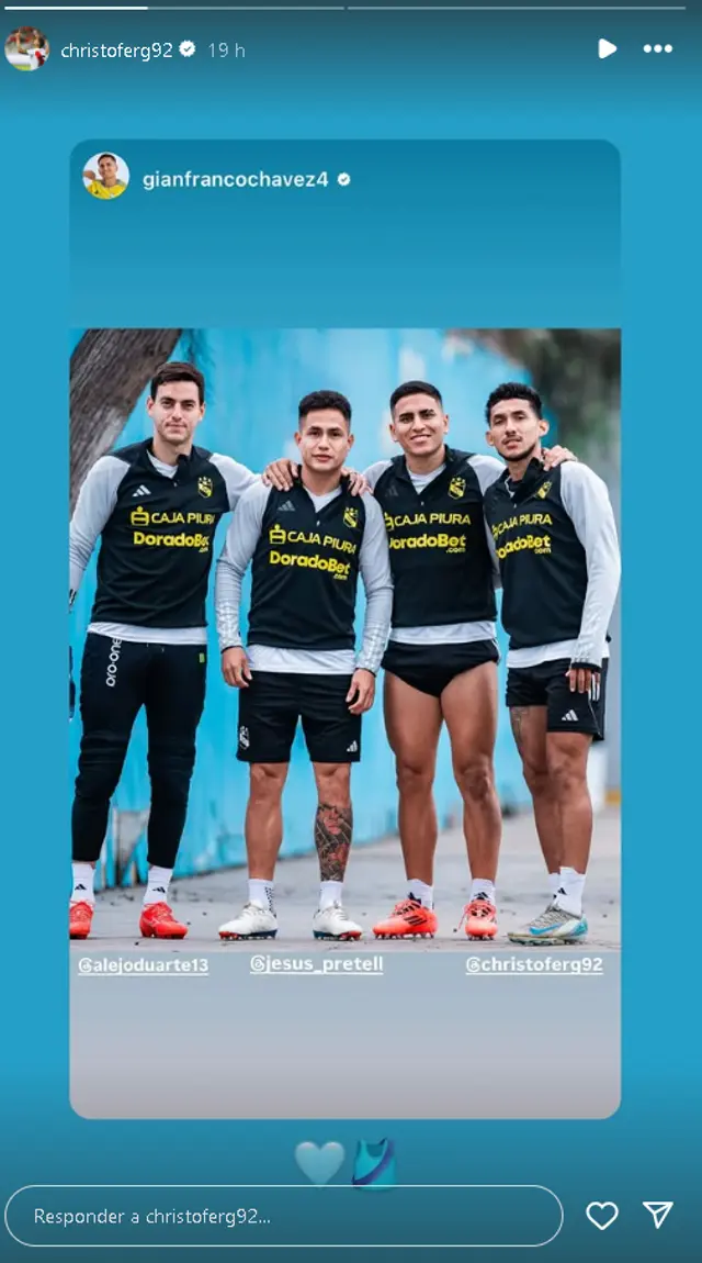 La reacción con corazón de 'Canchita' en redes | Foto: Instagram Christofer Gonzáles La reacción con corazón de 'Canchita' en redes | Foto: Instagram Christofer Gonzáles