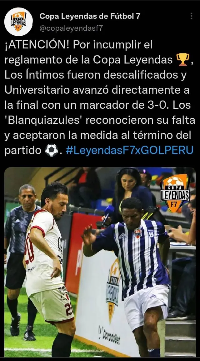 Copa Leyendas de Futbol 7 Universitario Alianza Lima