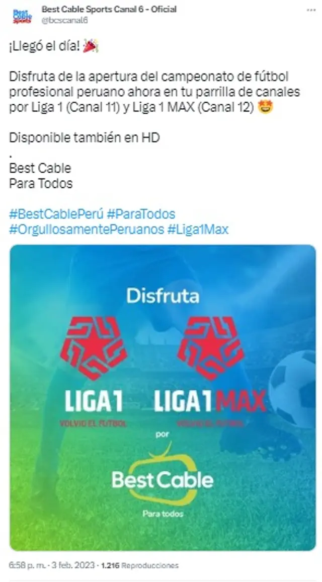 Best Cable sobre los partidos de la Liga 1.