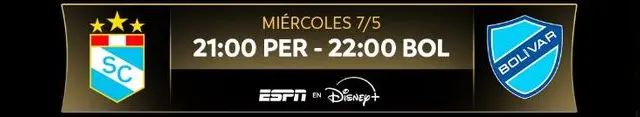 Canal Sporting Cristal vs Bolívar