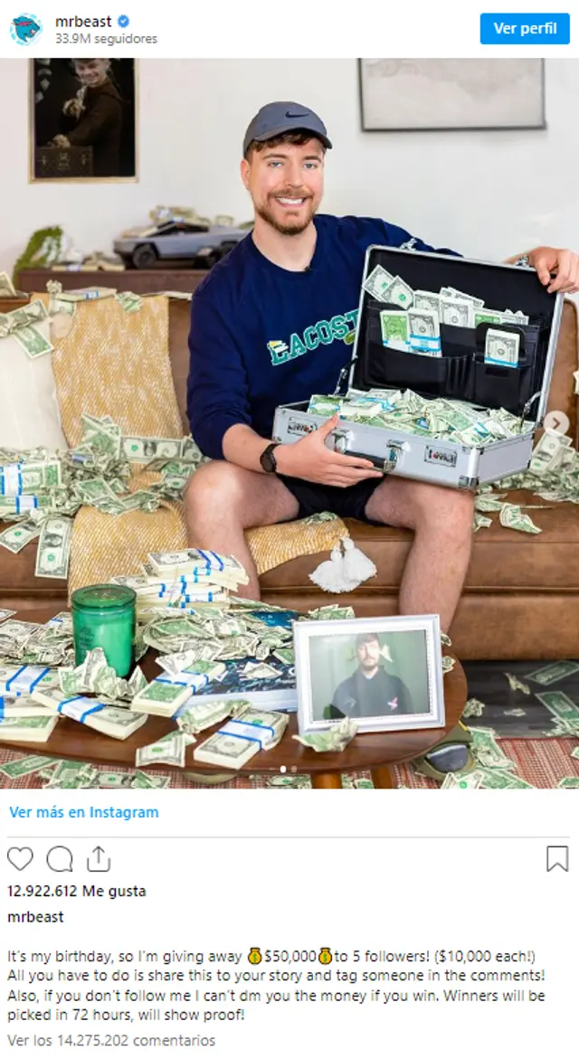 MrBeast instagram