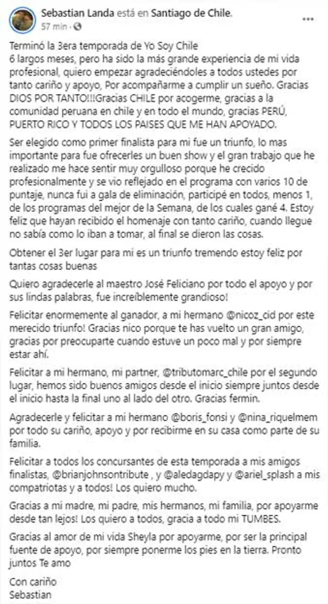 Foto: Sebastián Landa Facebook   