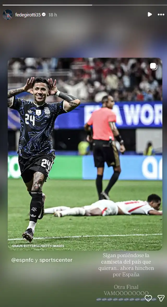 Federico Girotti se pronuncio tras victoria de Argentina