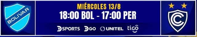 DIRECTV pasará el partido de Bolívar vs Cienciano.   