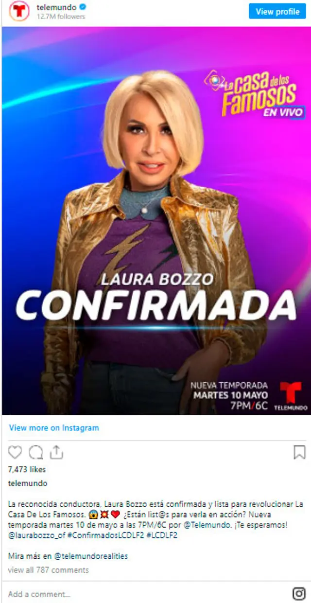  Laura Bozzo participará de 'La casa de los famosos' / Foto: Instagram   