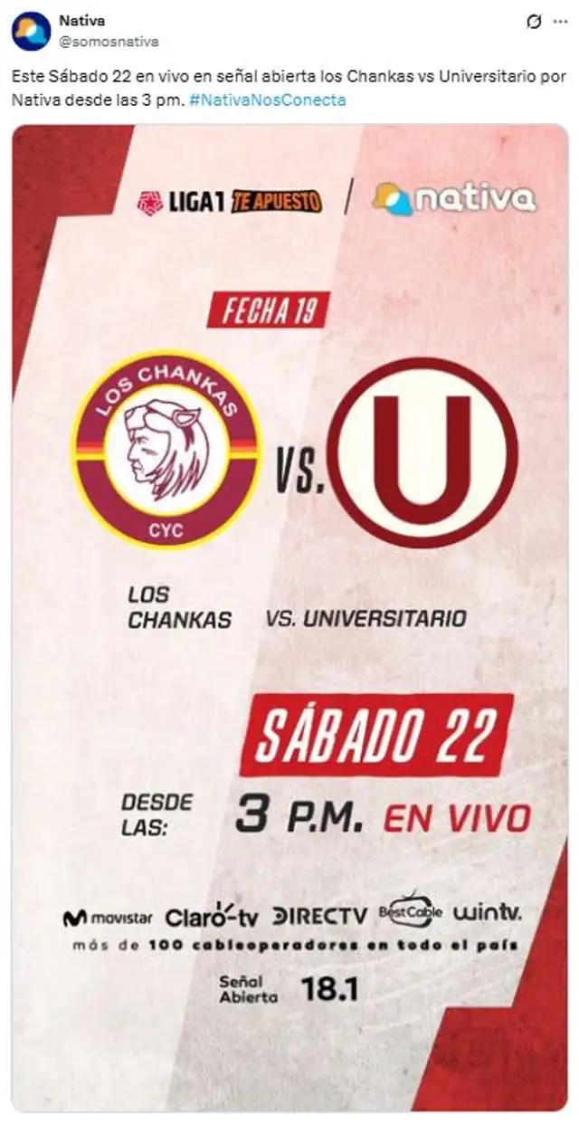 Universitario vs. Los Chankas Universitario vs. Los Chankas