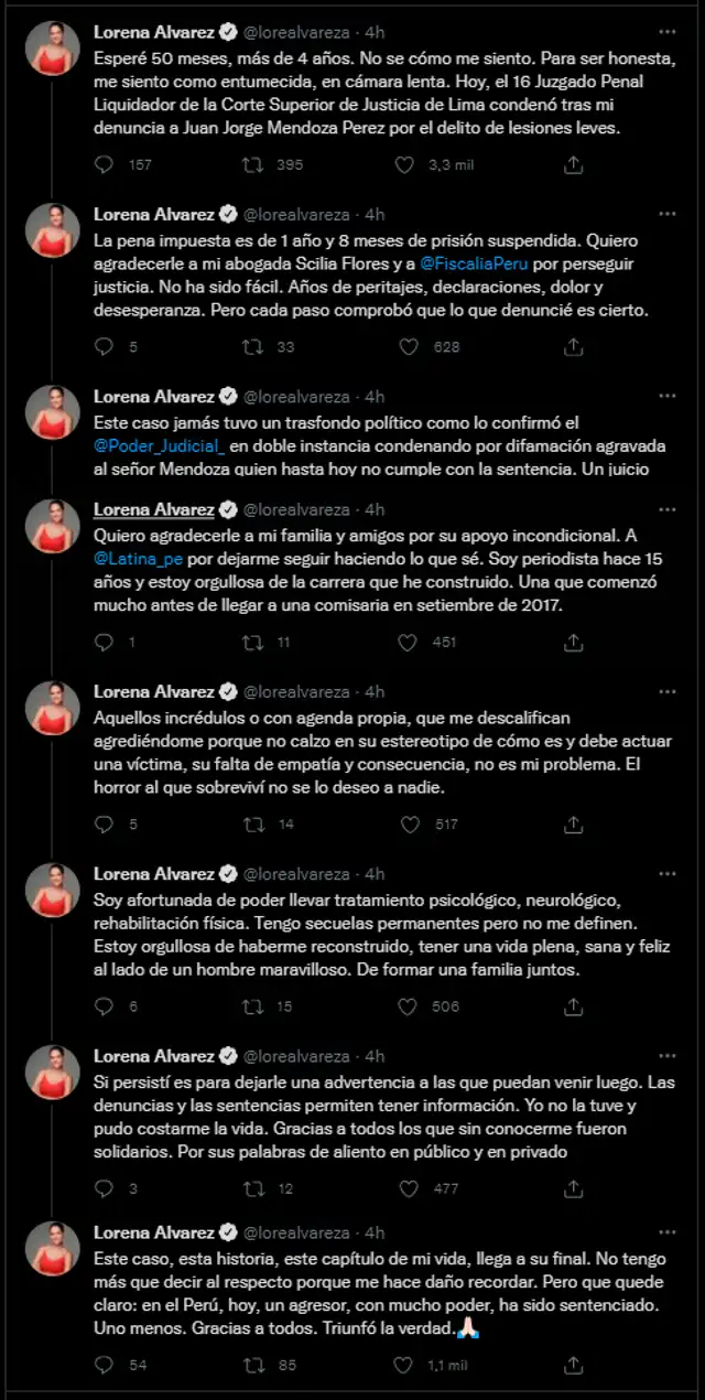 Captura: Lorena Álvarez - Twitter.   