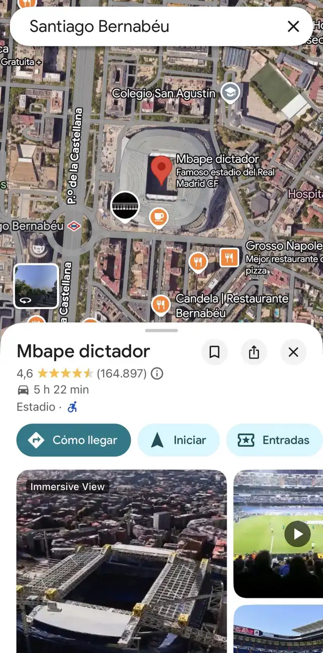 Así le colocaron al estadio del Real Madrid