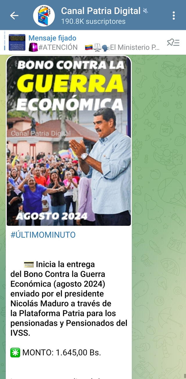 bono guerra pensionados