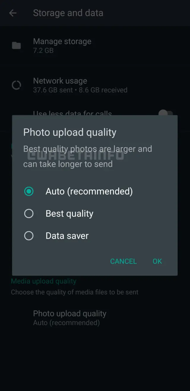 Así luce la nueva función de WhatsApp. Foto: Wabetainfo Así luce la nueva función de WhatsApp. Foto: Wabetainfo