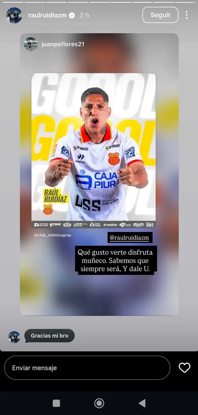 Raúl Ruidíaz le respondió a hincha de la U