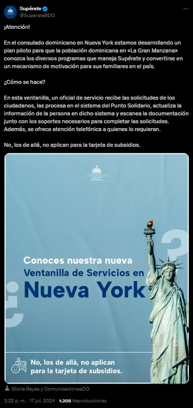 Tarjeta Supérate 2024