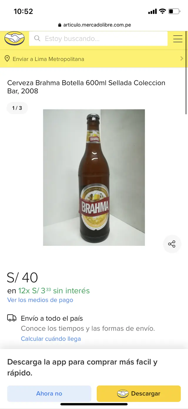 ¿Aún conservas botellas de cerveza Brahma del 2008? ¿Aún conservas botellas de cerveza Brahma del 2008?