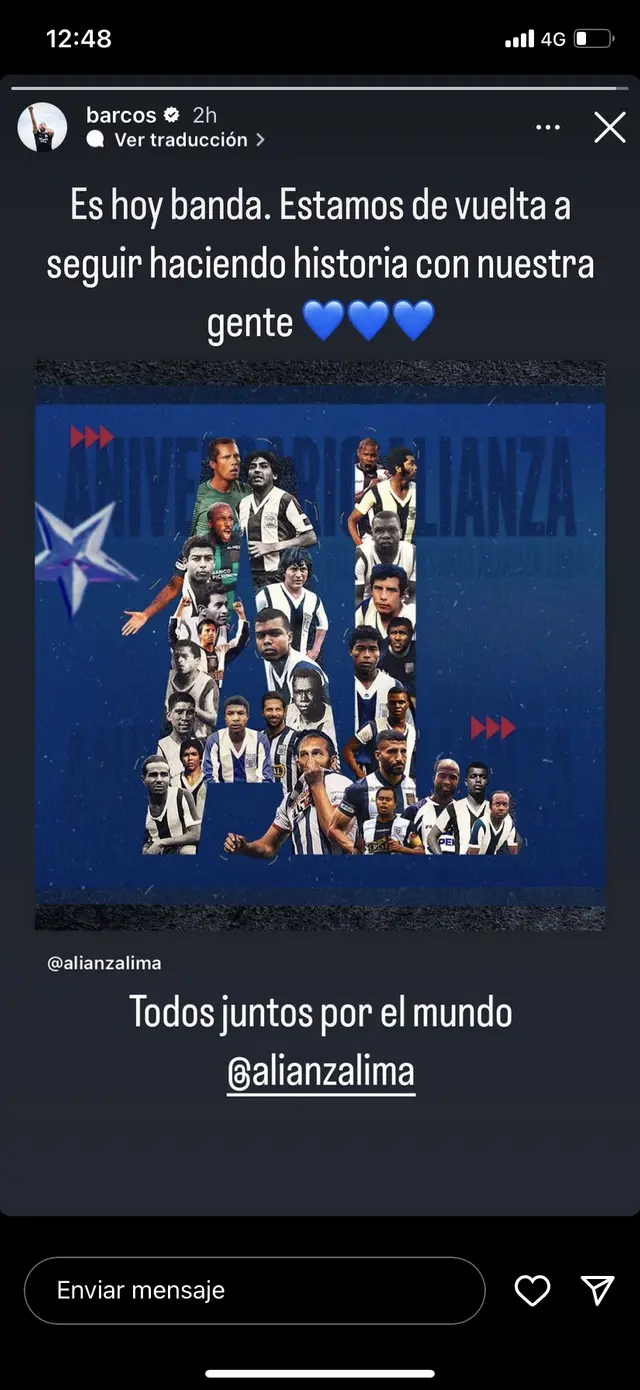Mensaje de Hernán Barcos.