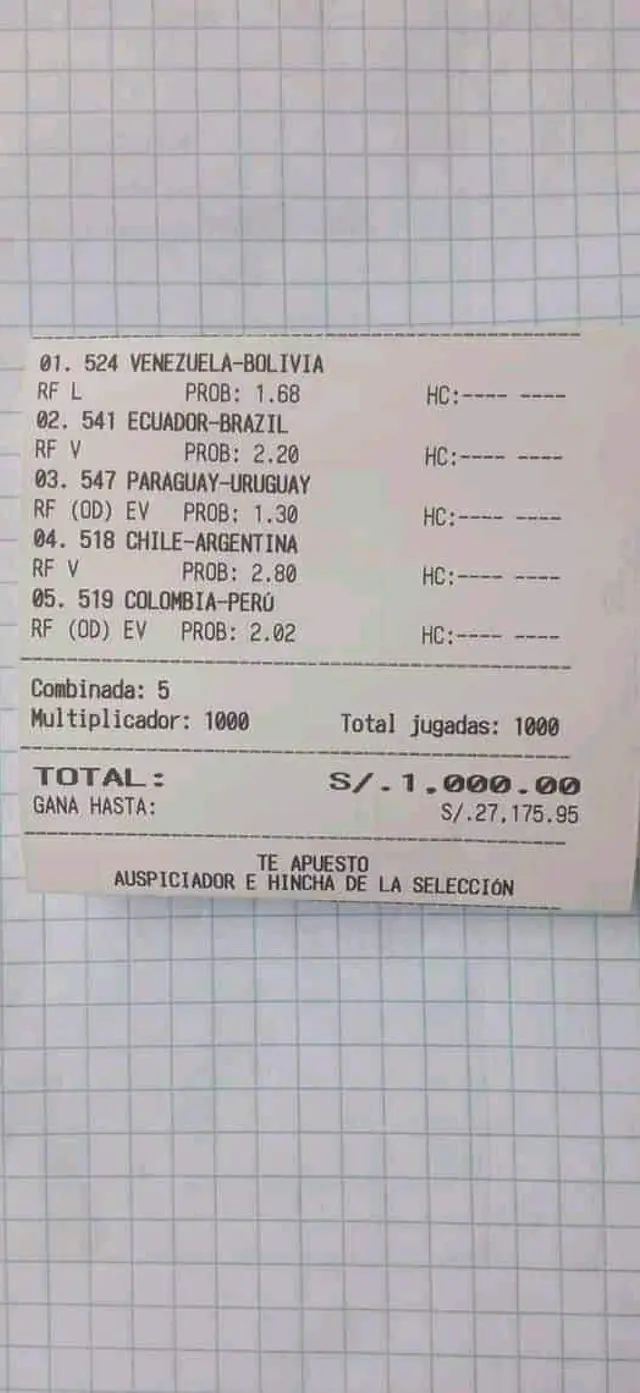 apuestas peru colombia