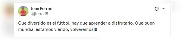 Jean Ferrari ilusionó a la hinchada de la selección peruana Jean Ferrari ilusionó a la hinchada de la selección peruana