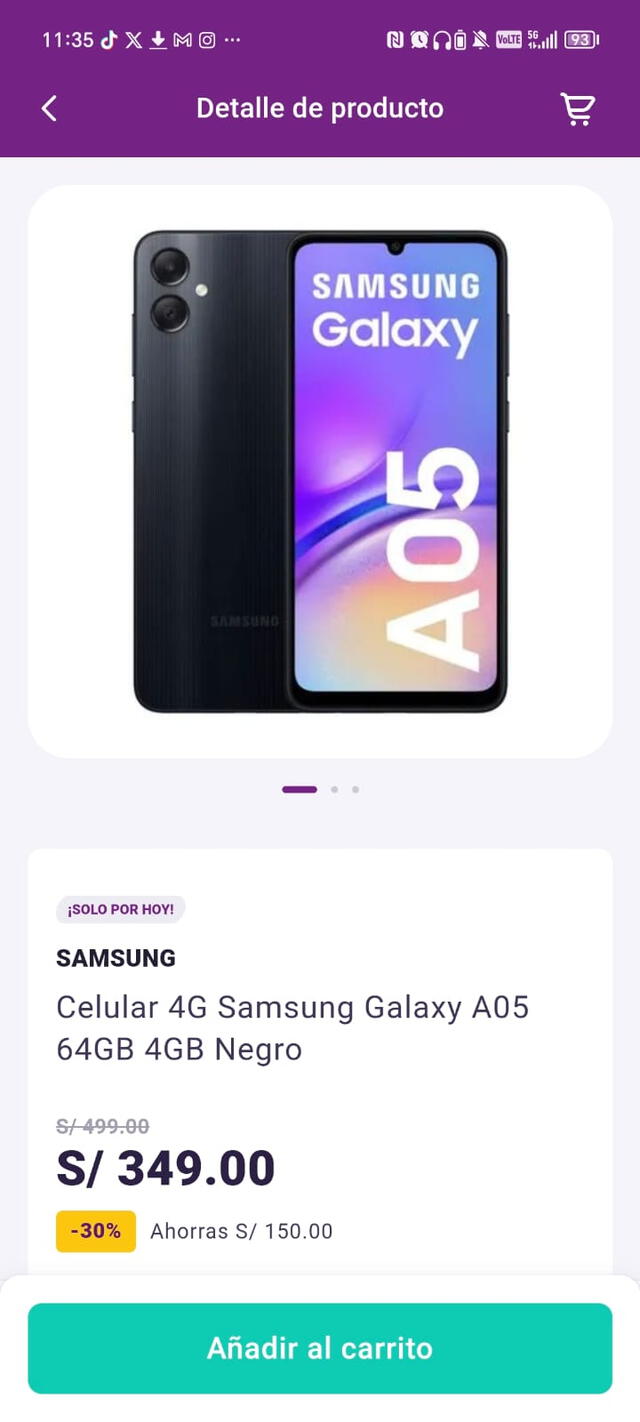 Galaxy A05 por Yape Galaxy A05 por Yape