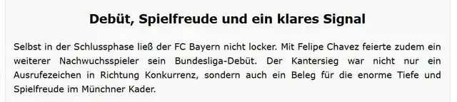 felipe chavez bayern munich debut felipe chavez bayern munich debut