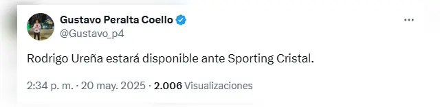 Rodrigo Ureña, Universitario de Deportes