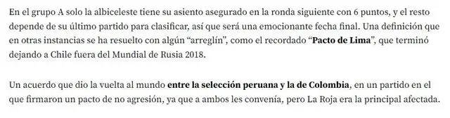 Perú vs Colombia