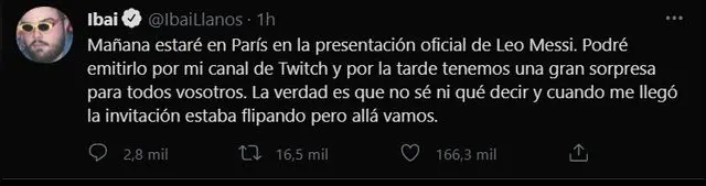 Ibai transmitirá la presentación de Messi en el PSG por su canal de Twitch