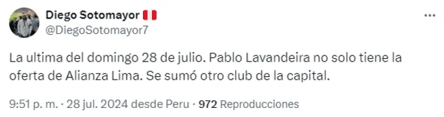Pablo Lavandeira, Sporting Cristal