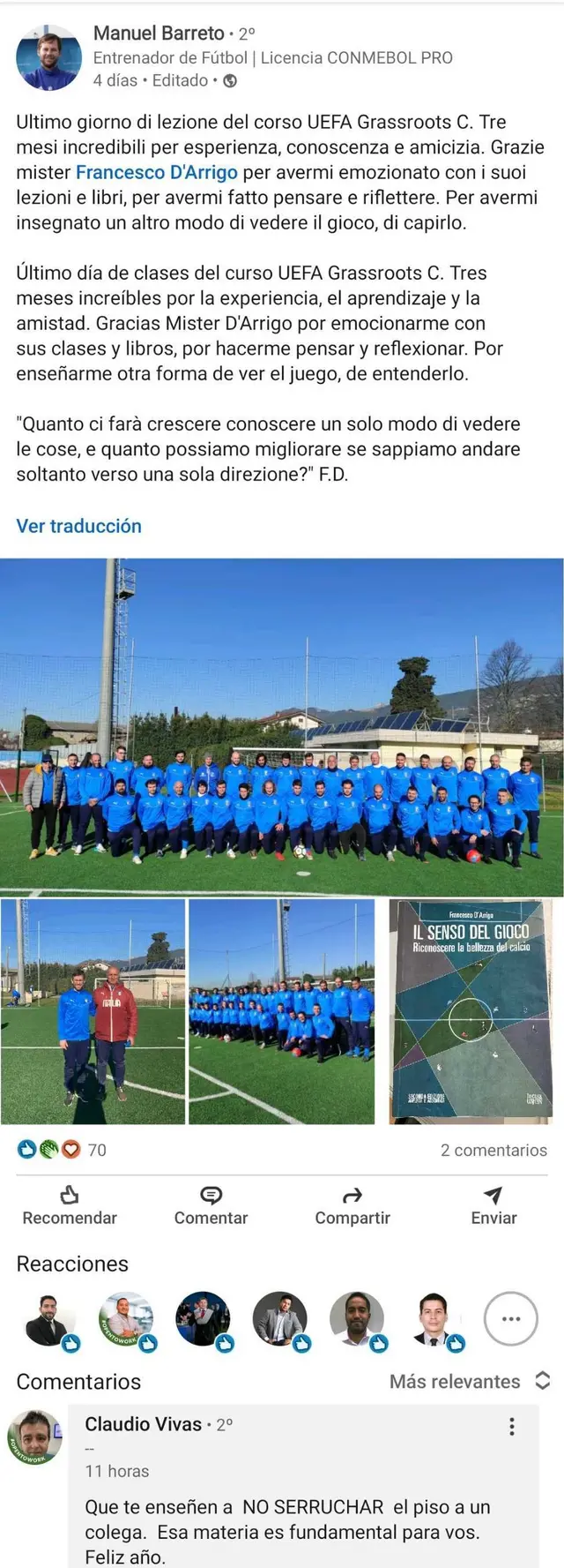 Claudio Vivas contra Manuel Barreto.