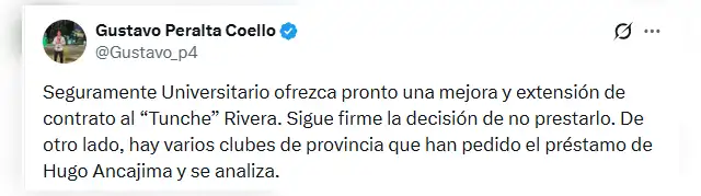 Gustavo Peralta en X   