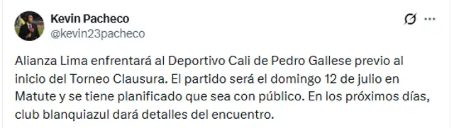 Información de Kevin Pacheco