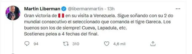 Martín Liberman en Twitter Martín Liberman en Twitter