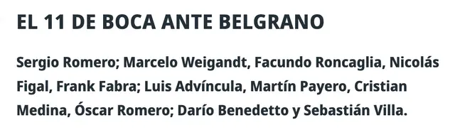Boca Juniors vs Belgrano Boca Juniors vs Belgrano