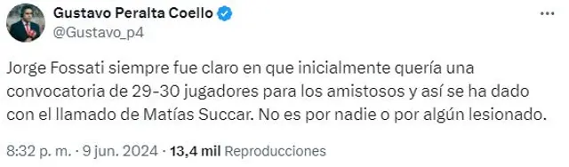 Matías Succar, Selección Peruana