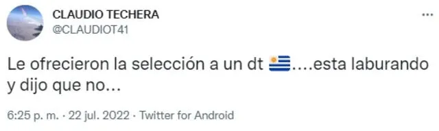 Claudio Techera sobre la Selección Peruana.
