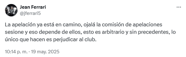 Jean Ferrari, Universitario de Deportes