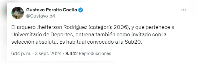 Jhefferson Rodríguez, Selección Peruana