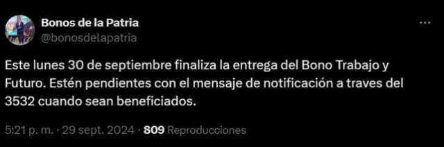 Bono Trabajo y Futuro 2024